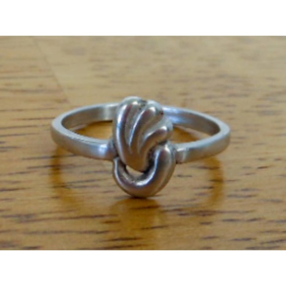 Vintage Sterling Swirl Knot Ring Size 7  Modernist - Picture 1 of 10